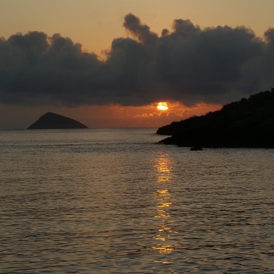 galapagos islands at sunset