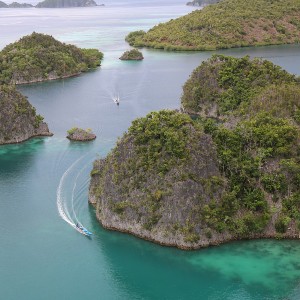 Raja Ampat islands with beautiful water
