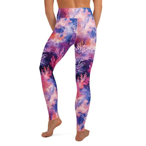 The back of Whispers of the Reef leggings from Scuba Girl Gear.