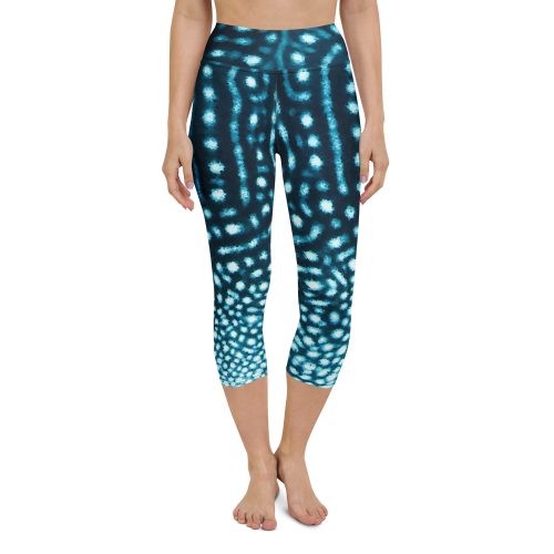 Whale Shark Wanderer leggings in capri length.